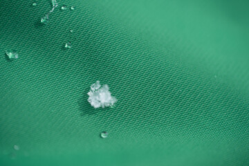 Textile textures with water drops and snow macro abstract