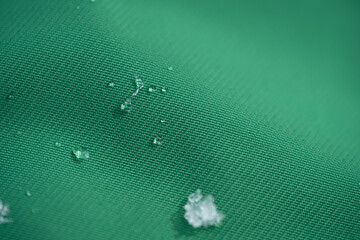Textile textures with water drops and snow macro abstract