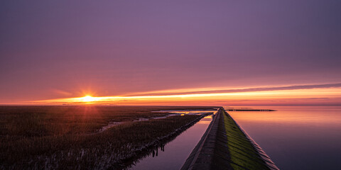 sunset over the North Sea