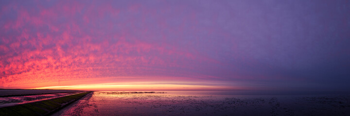 sunset over the north sea