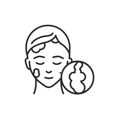 Seborrhoeic dermatitis line color icon. Sign for web page, mobile app