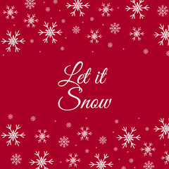 Fototapeta na wymiar Let it snow. Snowflake banner