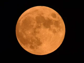 Naadloos Fotobehang Airtex Volle maan Full Orange moon