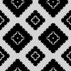 Black and white texture. Abstract seamless geometric pattern. 