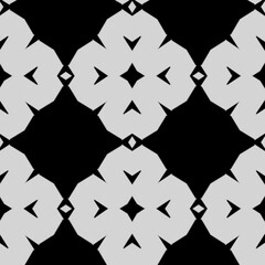 Black and white texture. Abstract seamless geometric pattern. 