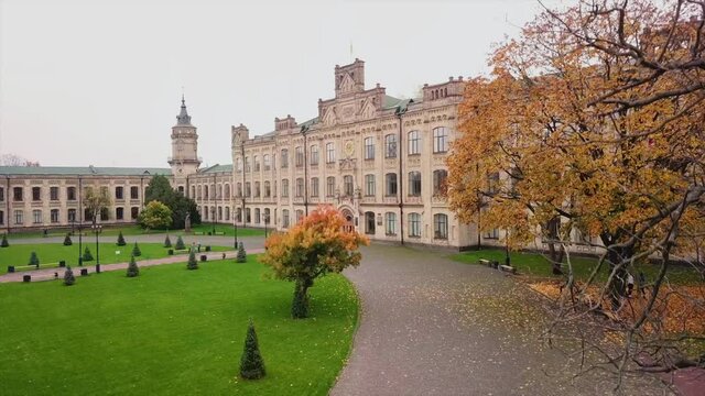 Ukraine, Kiev Polytechnic Institute October 2020, cloudy autumn day.