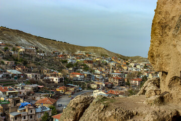Fototapeta na wymiar Sille, historic town of Konya. The old city was built on the mountainside.