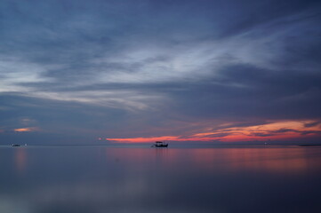 sunset over the sea