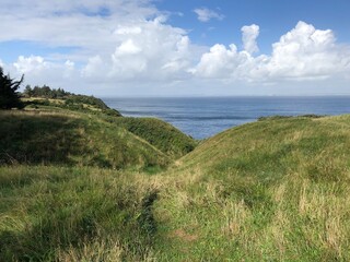 Beautiful danish landscape, Langstedhuller, island of Fur, Denmark
