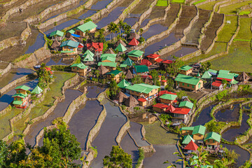 Village in Batad rice terraces, Luzon island, Philippines