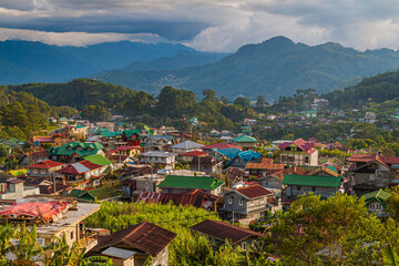 View of Sagada village on Luzon island, Philippines