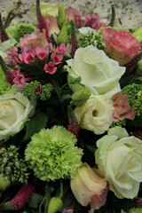 Bridal flowers in white and pink