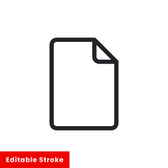 Document file line icon for web template and app. Editable stroke vector illustration design on white background. EPS 10