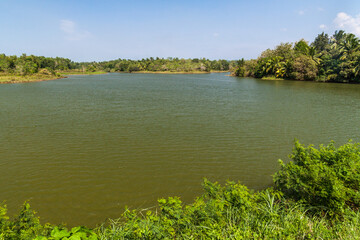 Pilar Dam reservoir on Bohol island, Philippines