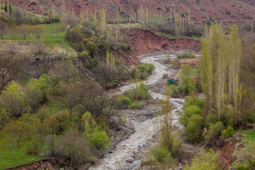 Fototapeta na wymiar River in Alamut valley in Iran