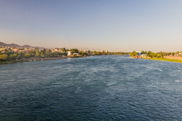 Fototapeta premium Syr Darya river in Khujand, Tajikistan