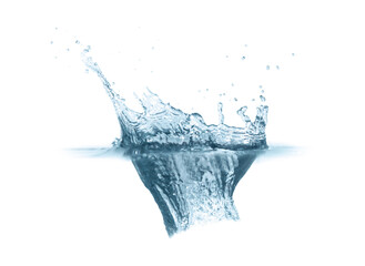 Splash of pure water on white background, closeup
