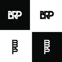 brp letter initial monogram logo design set