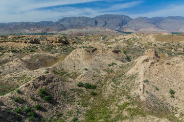 Fototapeta na wymiar Ruins of Ancient Penjikent in Tajikistan