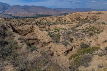 Fototapeta na wymiar Ruins of Ancient Penjikent in Tajikistan