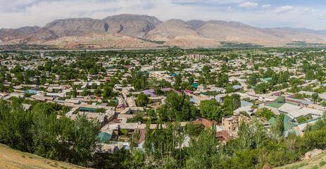 Obraz premium Aerial view of Penjikent in Tajikistan