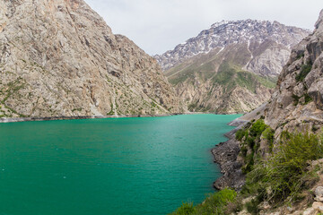 Obraz premium Hazor Chasma lake in Marguzor (Haft Kul) in Fann mountains, Tajikistan