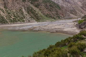 Hazor Chasma lake in Marguzor (Haft Kul) in Fann mountains, Tajikistan