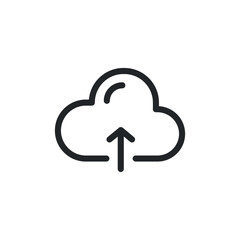 Cloud computing, upload data line icon for web template and app. Vector illustration design on white background. EPS 10