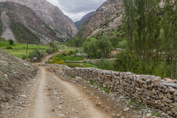 Obraz premium Urech valley near Artush village in Fann mountains, Tajikistan