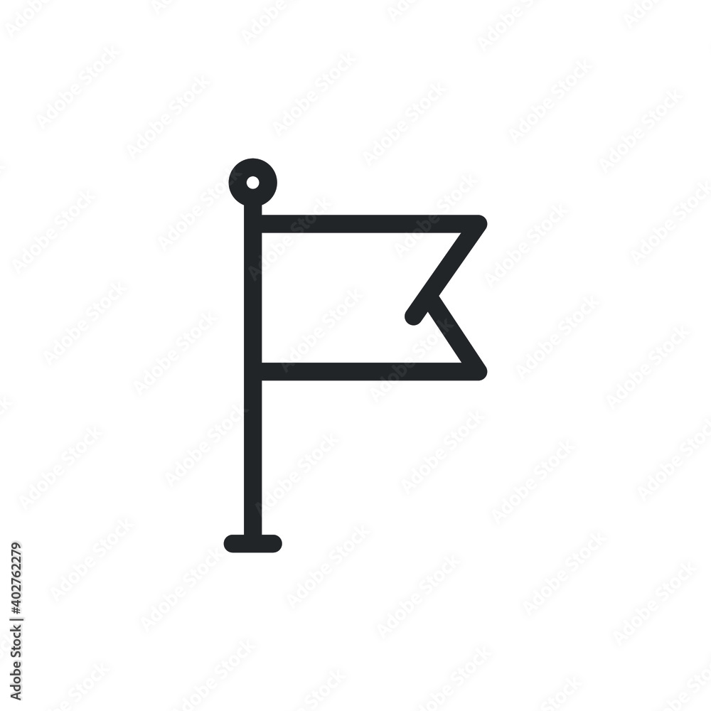 Poster flag element line icon for web template and app. vector illustration design on white background. eps