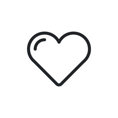 Heart, love line icon for web template and app. Vector illustration design on white background. EPS 10
