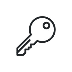 Key, access security line icon for web template and app. Vector illustration design on white background. EPS 10
