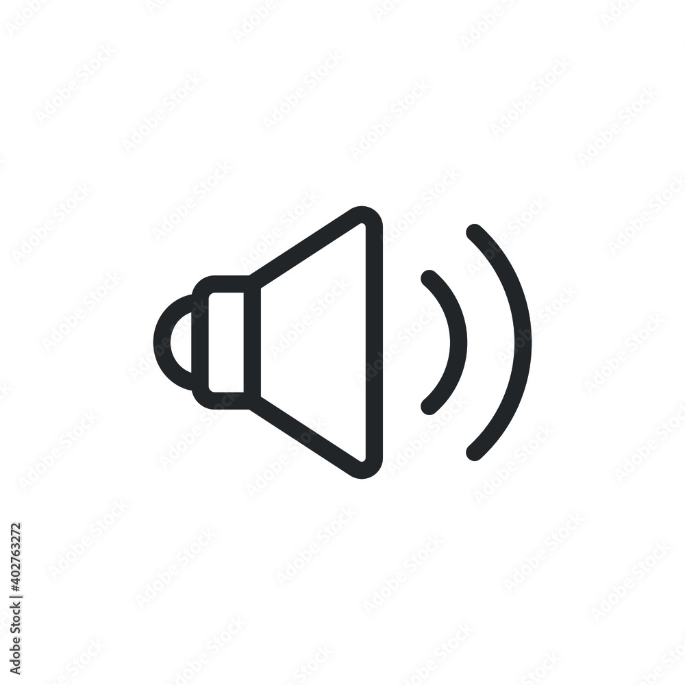 Poster speaker sound line icon for web template and app. vector illustration design on white background. ep