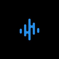 Obraz premium HH logo design inspiration for technology