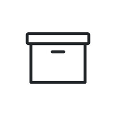 Box, packaging line icon for web template and app. Vector illustration design on white background. EPS 10