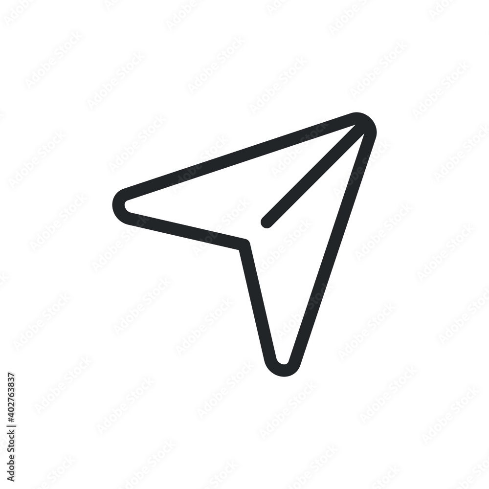 Poster cursor pointer line icon for web template and app. vector illustration design on white background. e