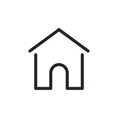 Simple home line icon for web template and app. Vector illustration design on white background. EPS 10
