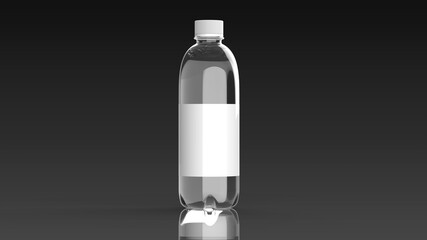 fizzy drink bottle black background one center front 3D Render