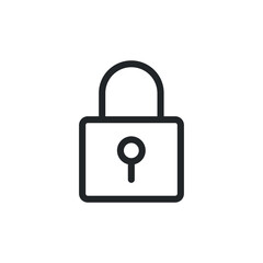 Close padlock line icon for web template and app. Vector illustration design on white background. EPS 10