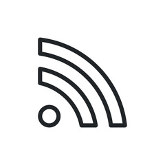 RSS line icon for web template and app. Vector illustration design on white background. EPS 10