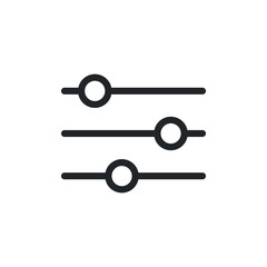 Settings bar line icon for web template and app. Vector illustration design on white background. EPS 10