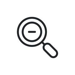 Zoom out, magnifying line icon for web template and app. Vector illustration design on white background. EPS 10