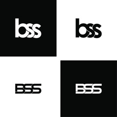 bss letter original monogram logo design