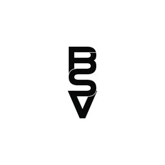 bsv letter original monogram logo design