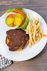 Hamburger and Fries