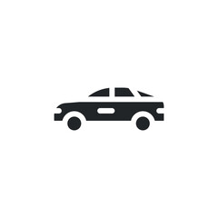 Car glyph icon for web template and app. Vector illustration. design on white background. EPS 10