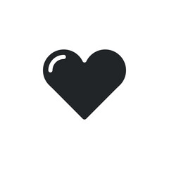 Heart glyph icon for web template and app. Vector illustration. design on white background. EPS 10