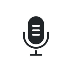 Microphone glyph icon for web template and app. Vector illustration. design on white background. EPS 10