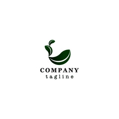 Farm fish leaf logo template