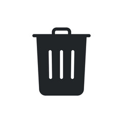 Trash glyph icon for web template and app. Vector illustration. design on white background. EPS 10